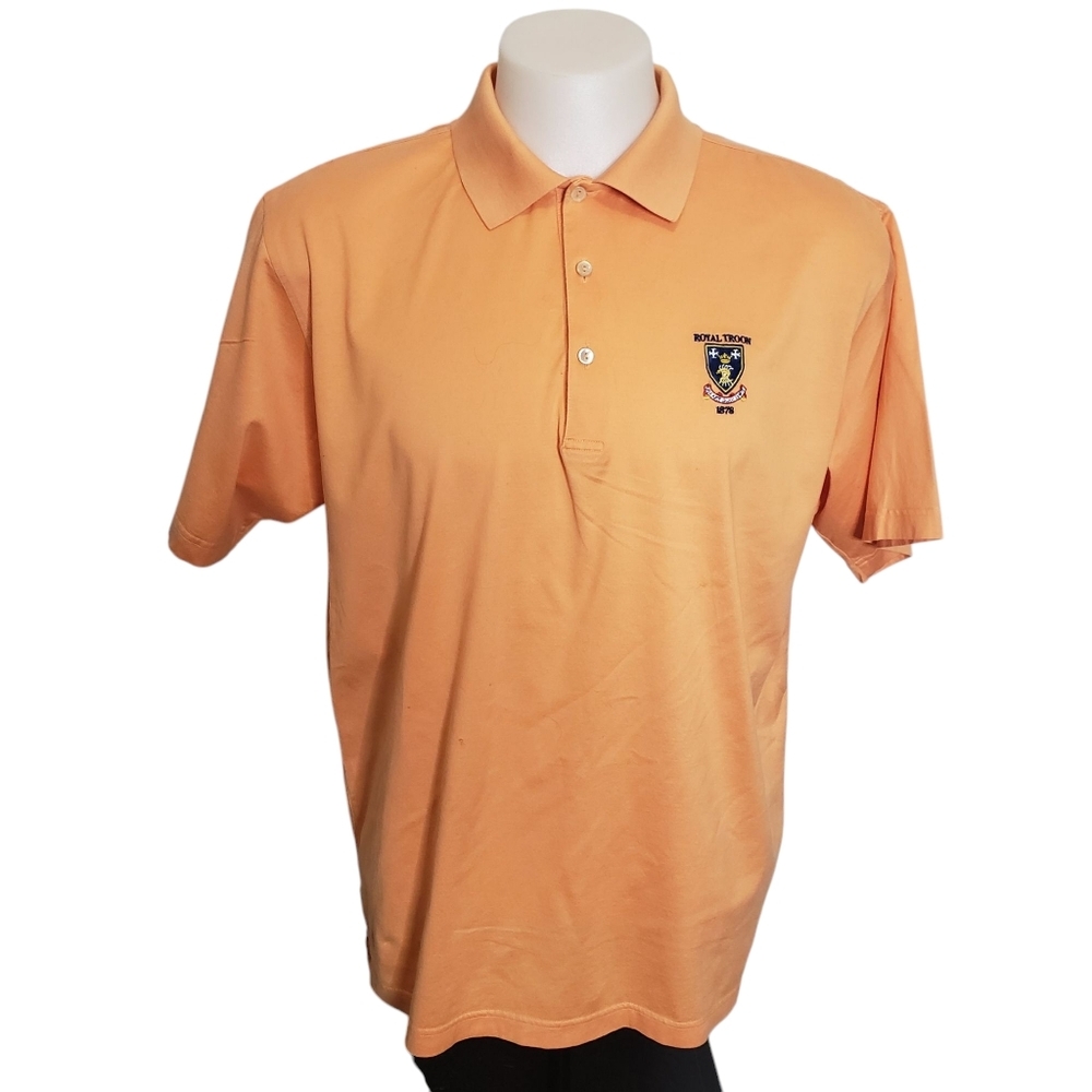 Peter Millar Royal Troon Golf Club Troon,Scotland Polo Shirt (Rare) Size XL